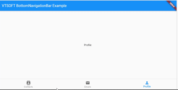 Flutter BottomNavigationBar Example