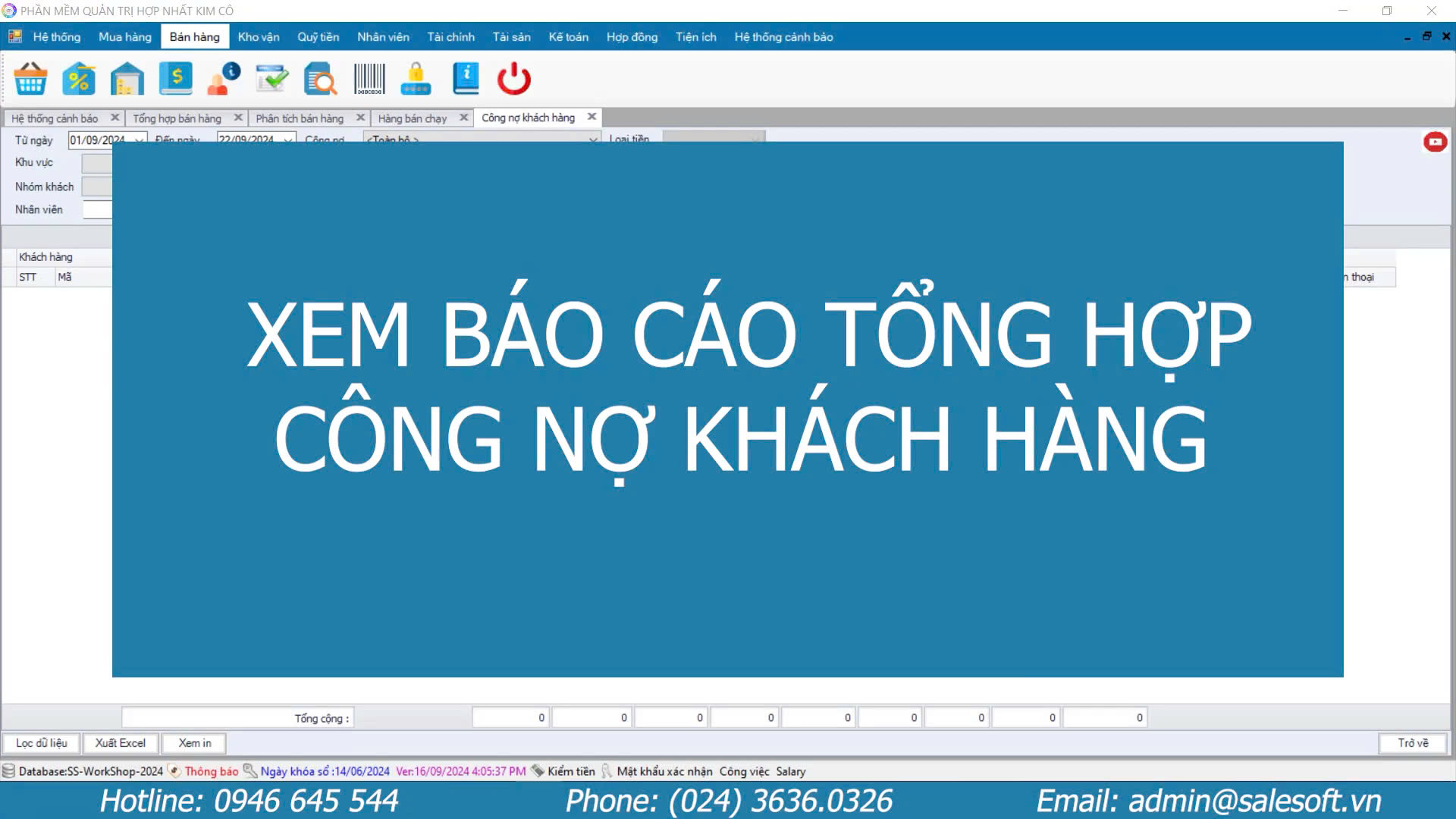 Tổng hợp công nợ khách hàng